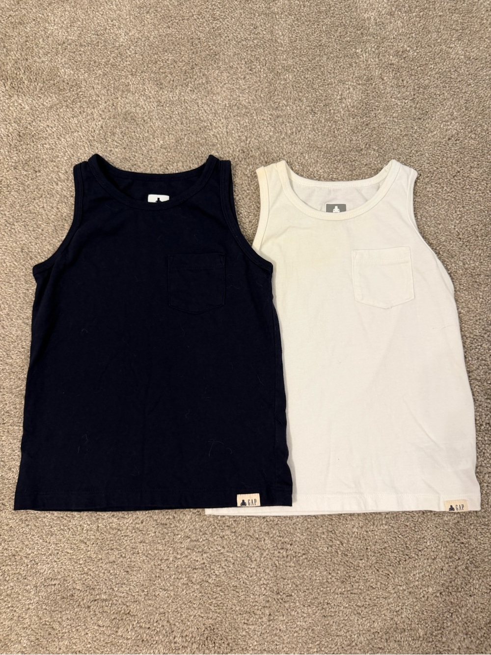 GAP Kids Tank Tops in Navy and Cream - 2 Pack